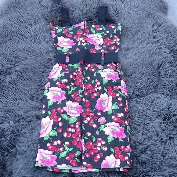 CHERRY Flower Rockabilly Dress - Picture 5 of 8